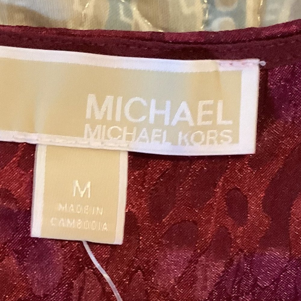 NWT Michael Kors Red Long Sleeve Dress Size: Medium - Picture 9 of 11